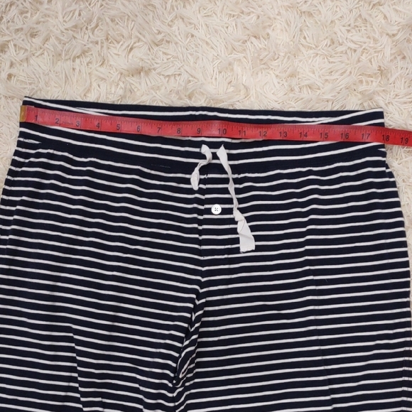 Striped Black and White Lounge Pants - Picture 4 of 10